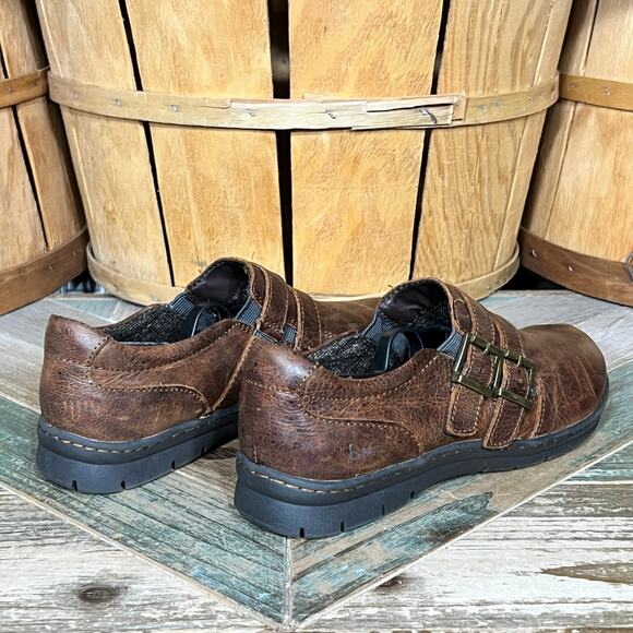 BOC Ocala Monk Strap Brown Leather Double Buckle Slip-On Loafers Womens Size 6.5 - Picture 5 of 12